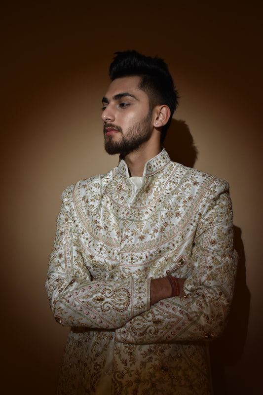 Pearl unique sequins style sherwani