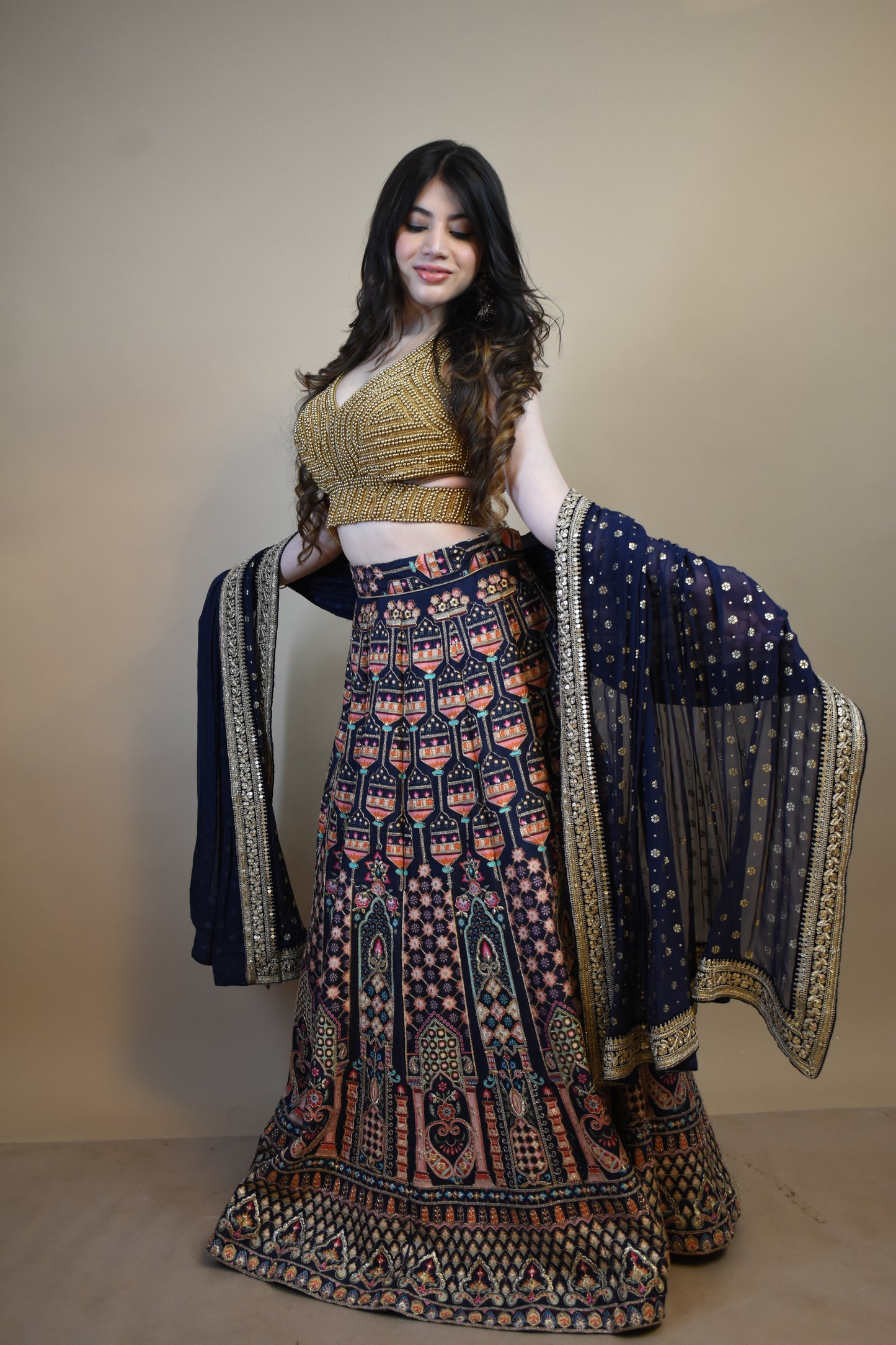 Pastel color with unique styled Lehenga