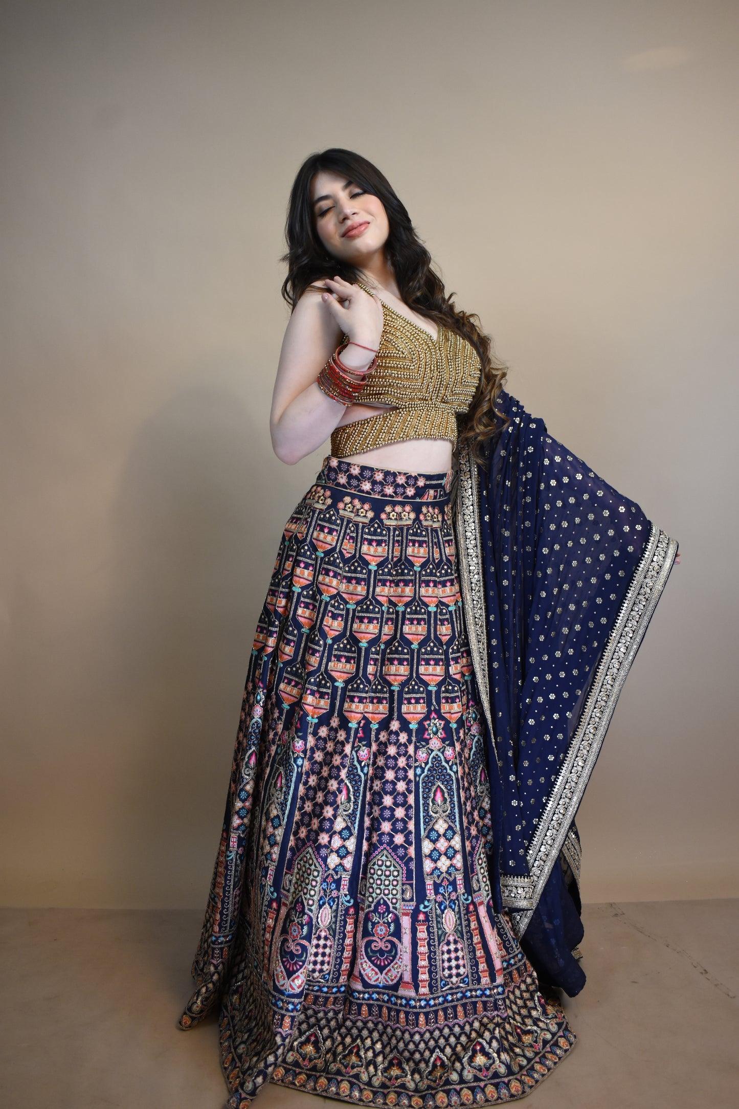 Pastel color with unique styled Lehenga