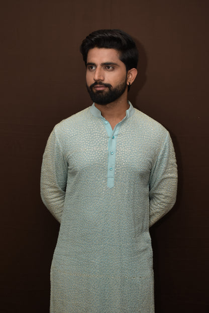 Sequins Thread Embroided Kurta