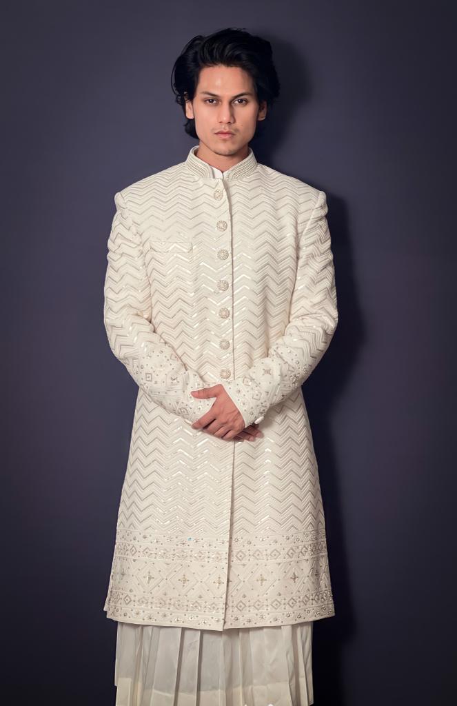 ZZ Pattern Sherwani