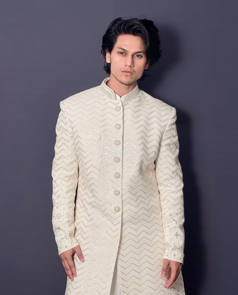 ZZ Pattern Sherwani