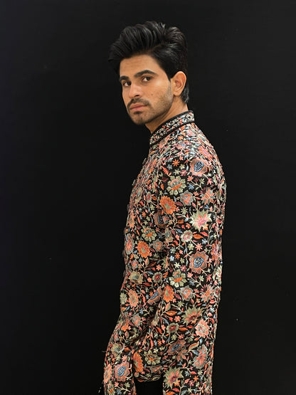 Handmade floral designed Sherwani