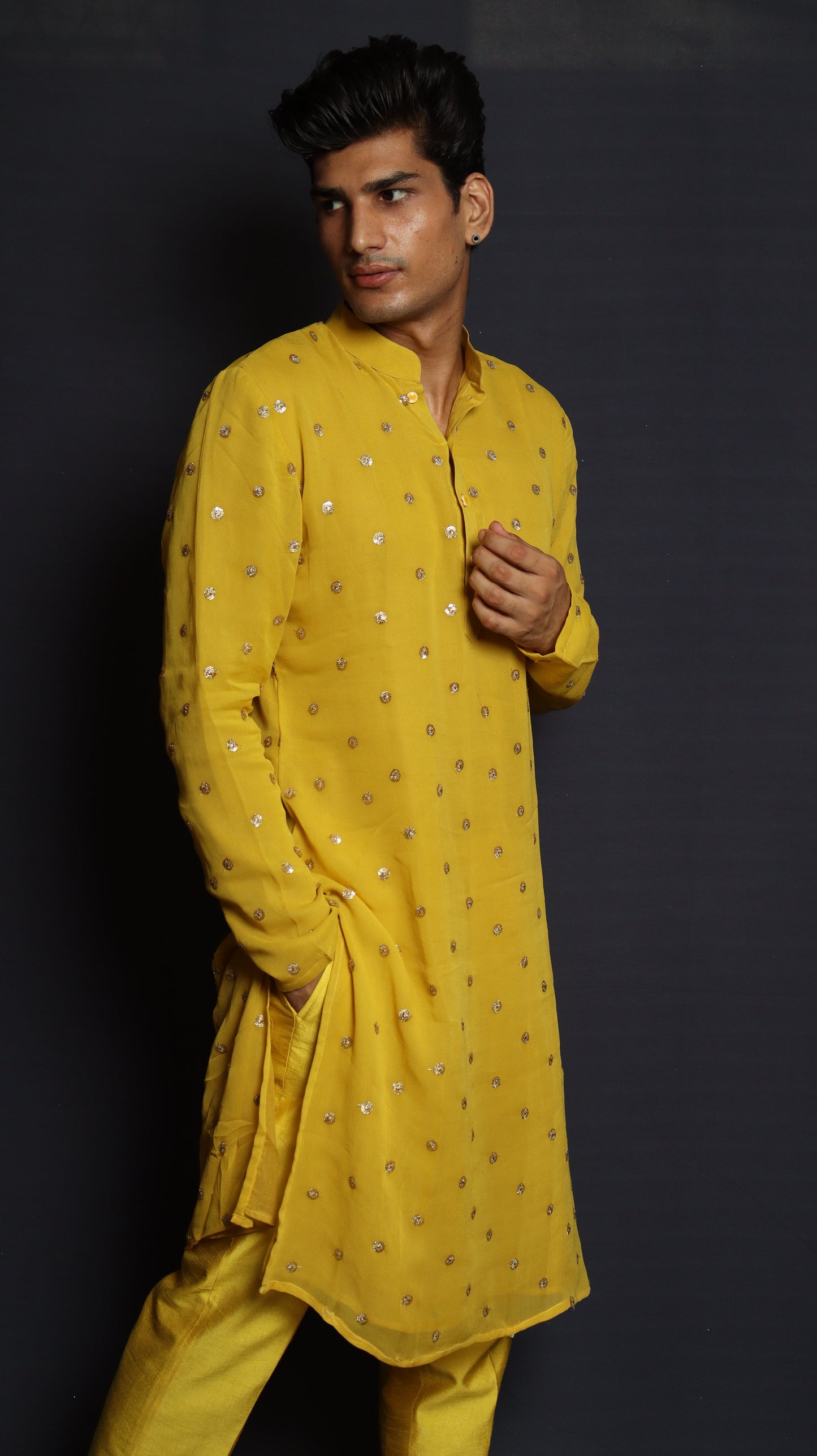 Minimal Sequins Embroided Kurta